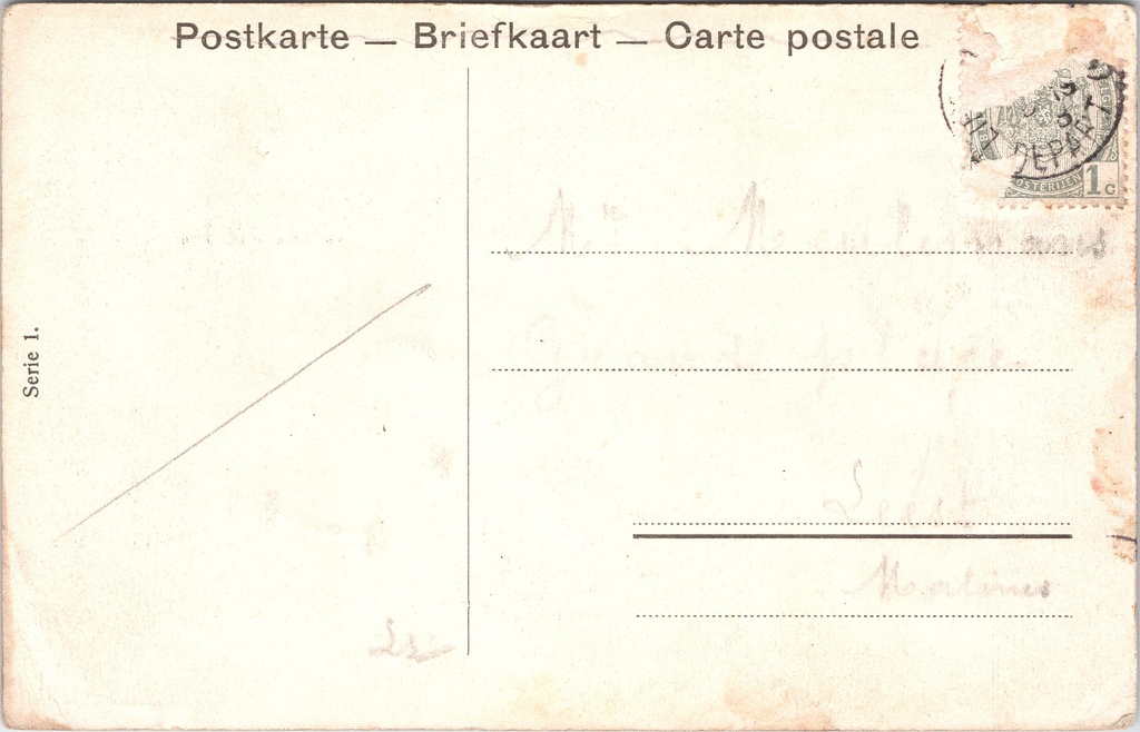 Jalhay - "Barrage de la Gileppe" - Stuwdam van de Gileppe, meervoudige weergave bouw – achterzijde van de originele postkaart