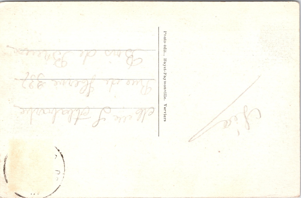 Jalhay - "Barrage de La Gileppe — Le Lion" - Leeuw op de dam van La Gileppe – achterzijde van de originele postkaart