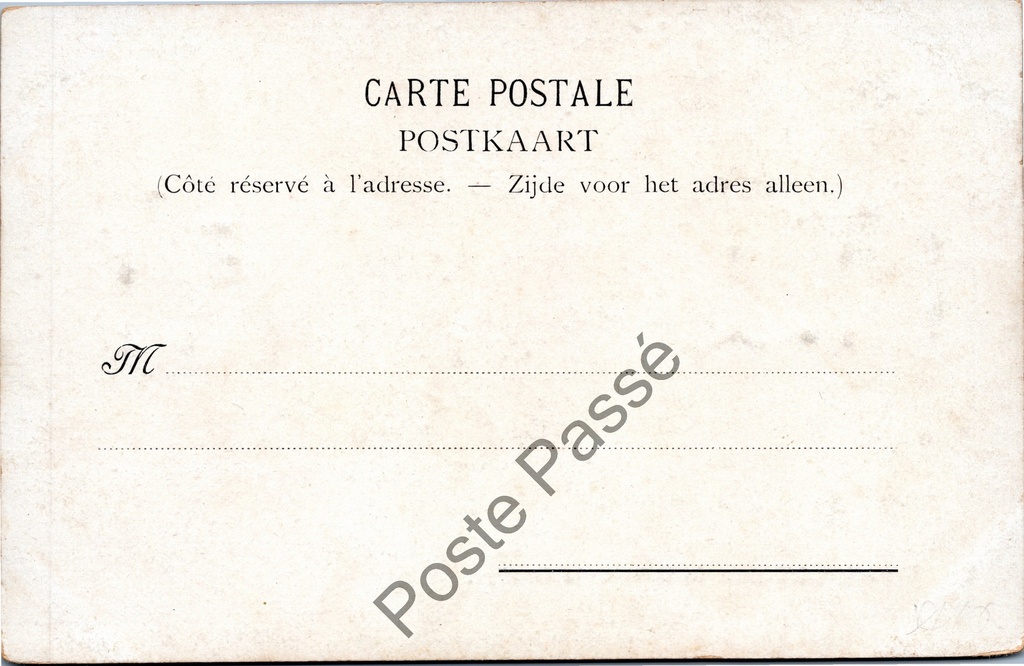 Brussel - "L'Entrée du Bois de la Cambre" - Ingang van het Terkamerenbos – achterzijde van de originele postkaart