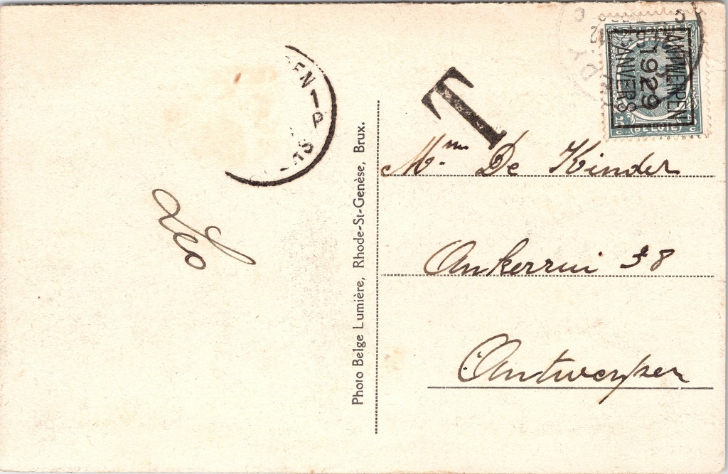 Malmedy - "Vallée de la Warche - les ruines de Renarstène" - Ruïnes van Renarstène – achterzijde van de originele postkaart