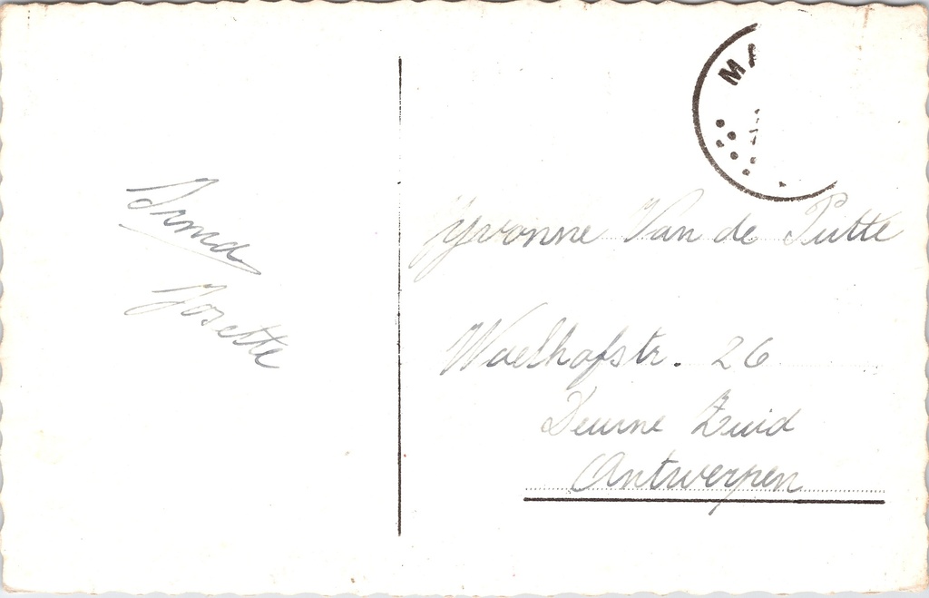 Namur - "La tourette des guetteurs et la Meuse" - Wachttoren van de citadel – achterzijde van de originele postkaart