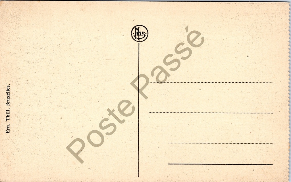 Gent - "La Poste, l'Eglise Saint-Nicolas, le Beffrol et l'Eglise Saint-Bavon" – achterzijde van de originele postkaart