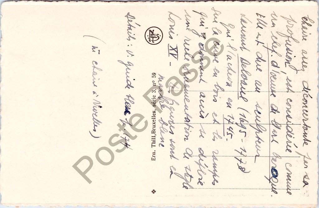 Gent - "Gand - Eglise St. Bavon - La Chaire de Vérité" - Preekstoel – achterzijde van de originele postkaart