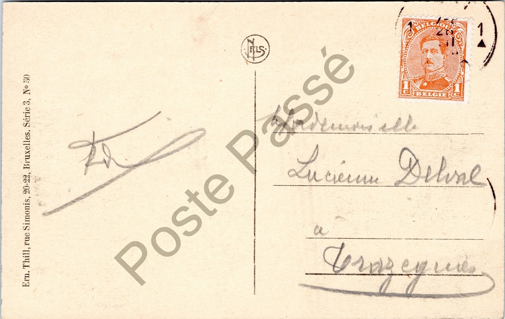 Gent - "Gand - Panorama." - Panoramisch zicht over de stad Gent – originele postkaart, afbeelding 3