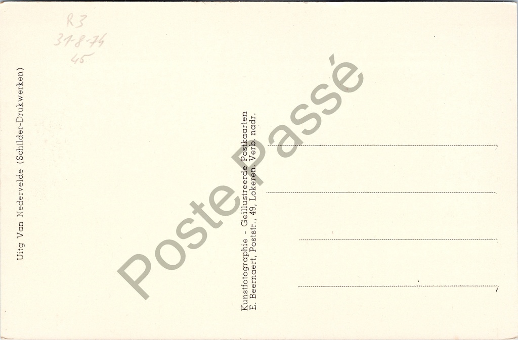 Elst - "De Kerk" - De kerk van Elst – achterzijde van de originele postkaart