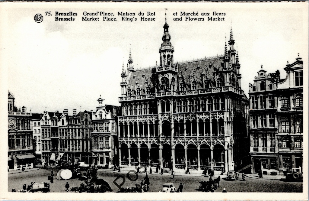 [Brussel0486] Brussel - "Grand'Place, Maison du Roi et Marché aux fleurs" - Grote Markt met Broodhuis en bloemenmarkt
