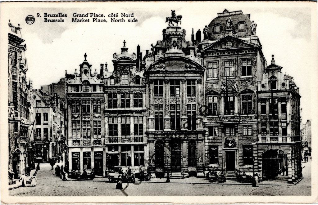 Brussel - "Grand'Place, côté Nord" - Grote Markt noordkant met gildehuizen