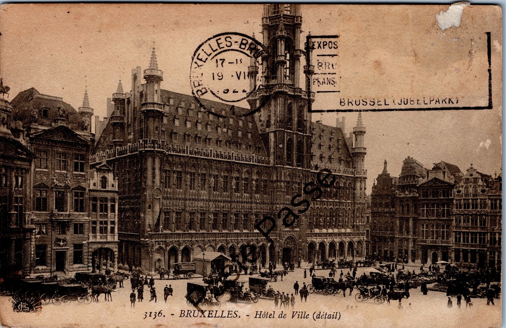 [Brussel0336] Brussel - "Hôtel de Ville" - Stadhuis op de Grote Markt (detail)