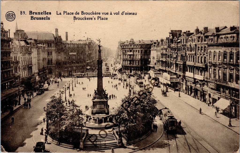 [Brussel0620] Brussel - "La Place de Brouckère vue à vol d'oiseau" - Plein de Brouckère vanuit vogelperspectief