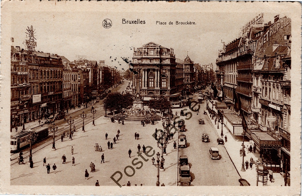 [Brussel0618] Brussel - "Place de Brouckère" - De Brouckèreplein met tramverkeer