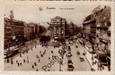 Brussel - "Place de Brouckère" - De Brouckèreplein met tramverkeer