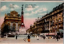 Brussel - "Place de Brouckère" - Brouckèreplein met centrale zuil en monument
