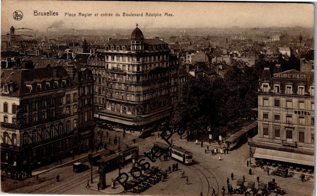 [Brussel0228] Brussel - "Place Rogier et entrée du Boulevard Adolphe Max" - Rogiersplein en ingang Adolphe Maxlaan