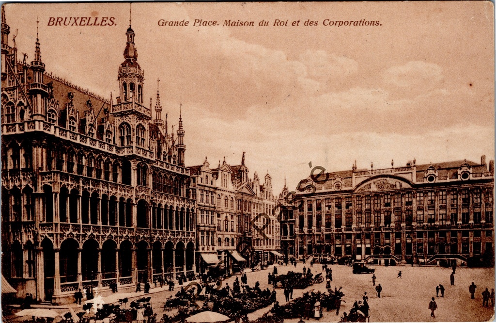 [Brussel0212] Brussel - "Grande Place. Maison du Roi et des Corporations" - Grote Markt met Broodhuis en Gildehuizen