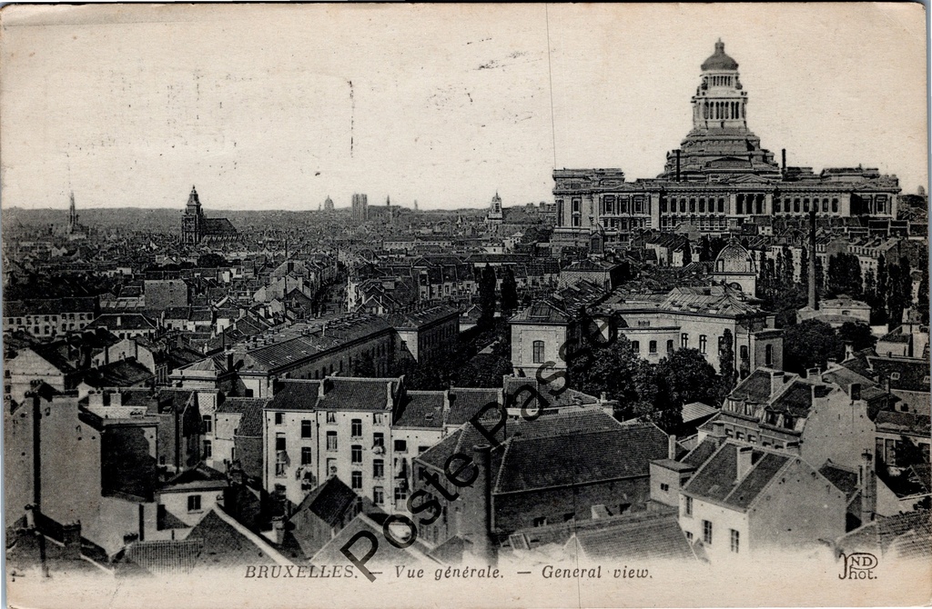 [Brussel0190] Brussel - "Vue générale" - Algemeen zicht met Justitiepaleis