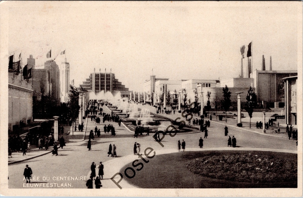 [Brussel0142] Brussel - "Allée du Centenaire - Eeuwfeestlaan" - Wereldtentoonstelling 1935