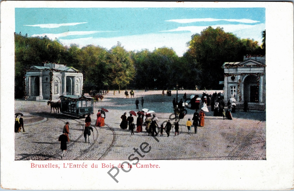 [Brussel0092] Brussel - "L'Entrée du Bois de la Cambre" - Ingang van het Terkamerenbos