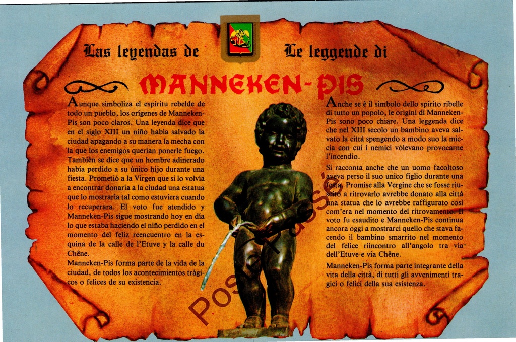 [Brussel0044] Brussel - "Las leyendas de Manneken-Pis" - Manneken Pis legende