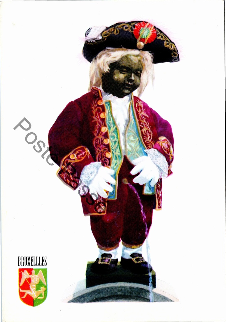 [Brussel0020] Brussel - "Manneken-Pis en Marquis XVIIIe S." - Manneken Pis in 18e eeuws kostuum
