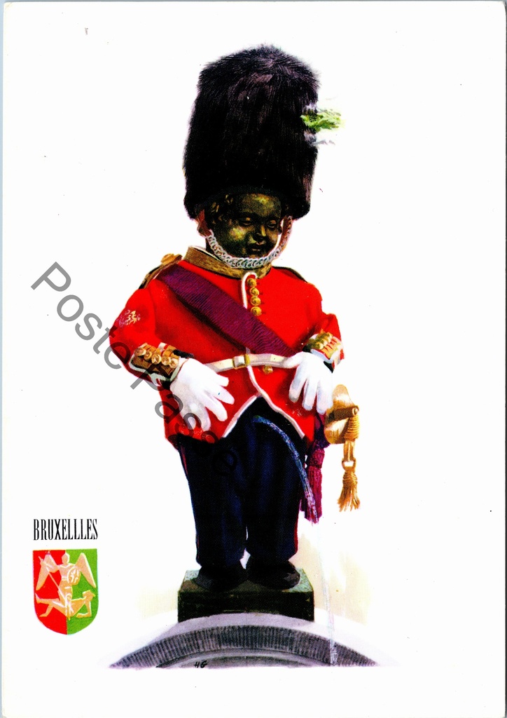 [Brussel0018] Brussel - "MANNEKEN-PIS als Welsh-Guards" - Manneken Pis in Welsh Guards uniform