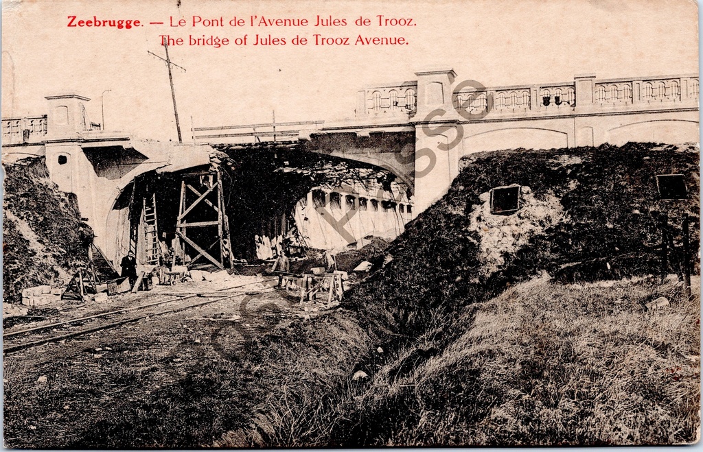 Zeebrugge - "Le Pont de l'Avenue Jules de Trooz" - Brug van de Jules de Troozlaan in aanbouw