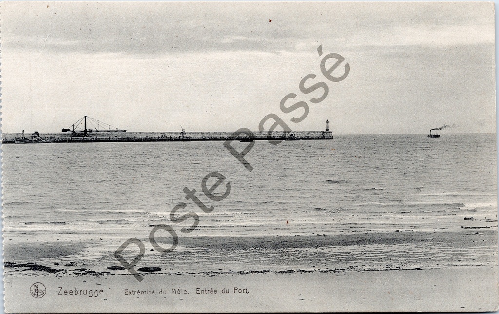 [Brugge0026] Zeebrugge - "Extrémité du Môle. Entrée du Port." - Uiteinde van de golfbreker en haventoegang