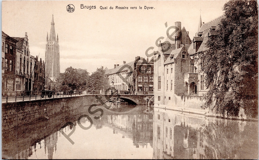 Brugge - "Quai du Rosaire vers le Dyver" - Rozenhoedkaai richting de Dijver
