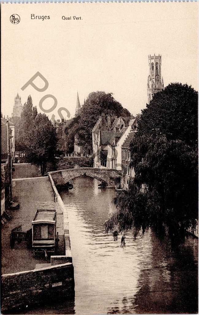 [Brugge0088] Brugge - "Bruges - Quai Vert." - Zicht op de Groene Rei