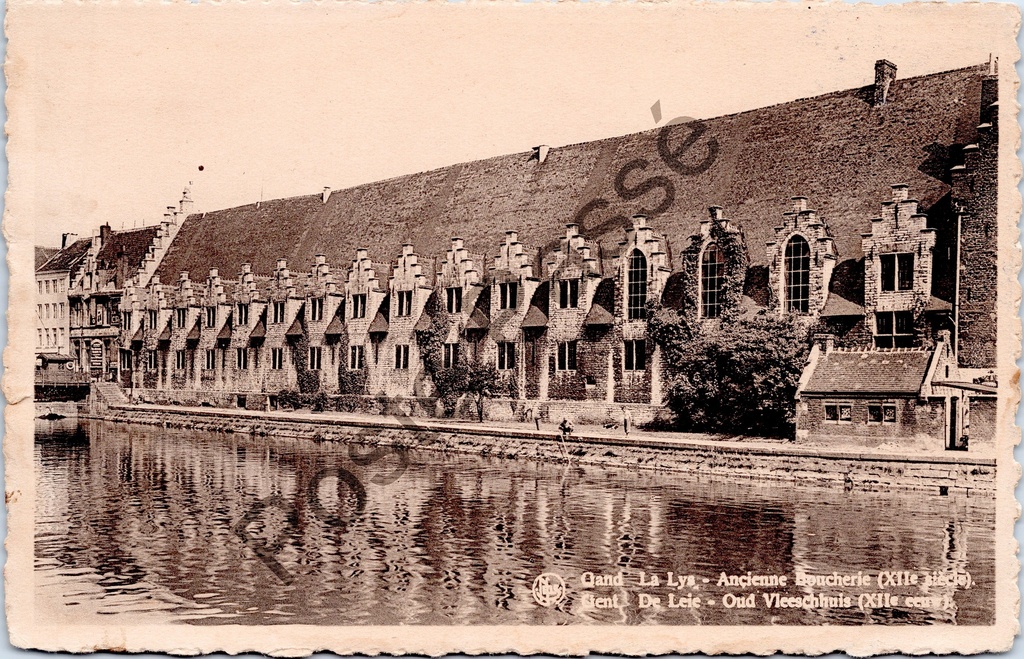 [Gent0238] Gent - "Gand La Lys - Ancienne Boucherie (XIIe siècle). Gent De Leie - Oud Vleeschhuis (XIIe eeuw)." - Oud Vleeshuis aan de Leie