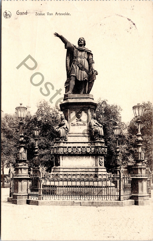 Gent - "Statue Van Artevelde" - Standbeeld van Jacob van Artevelde op de Vrijdagmarkt