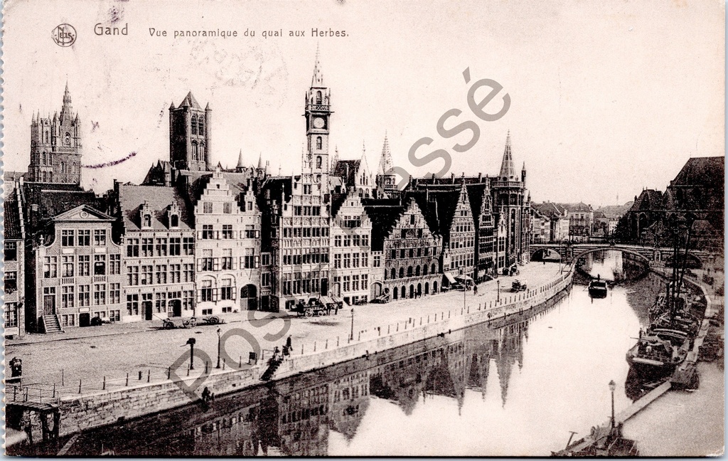 [Gent0272] Gent - "Vue panoramique du quai aux Herbes" - Panoramisch zicht op de Graslei