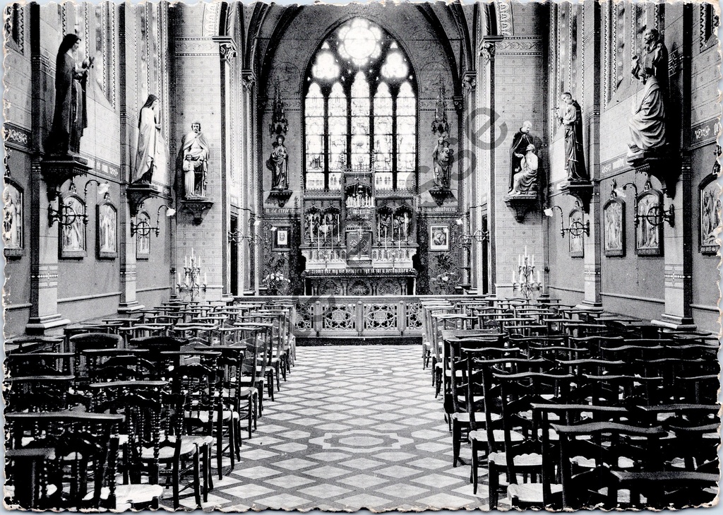 Gent - "Kapel." - Interieur kapel Gesticht Heilige Familie