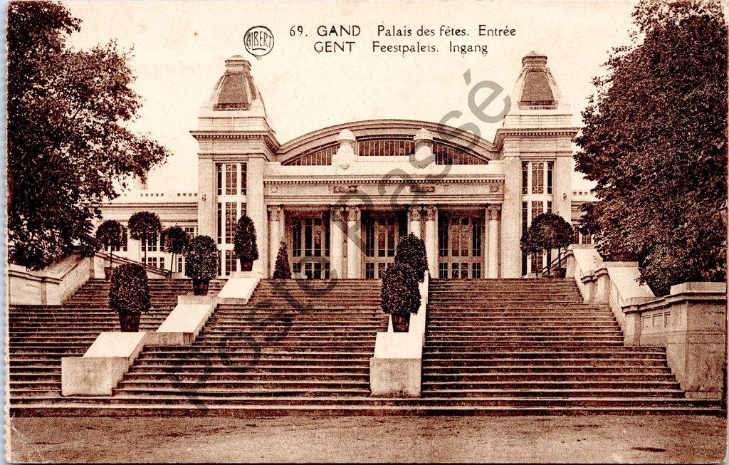 Gent - "Palais des fêtes. Entrée / Feestpaleis. Ingang" - Ingang van het Feestpaleis