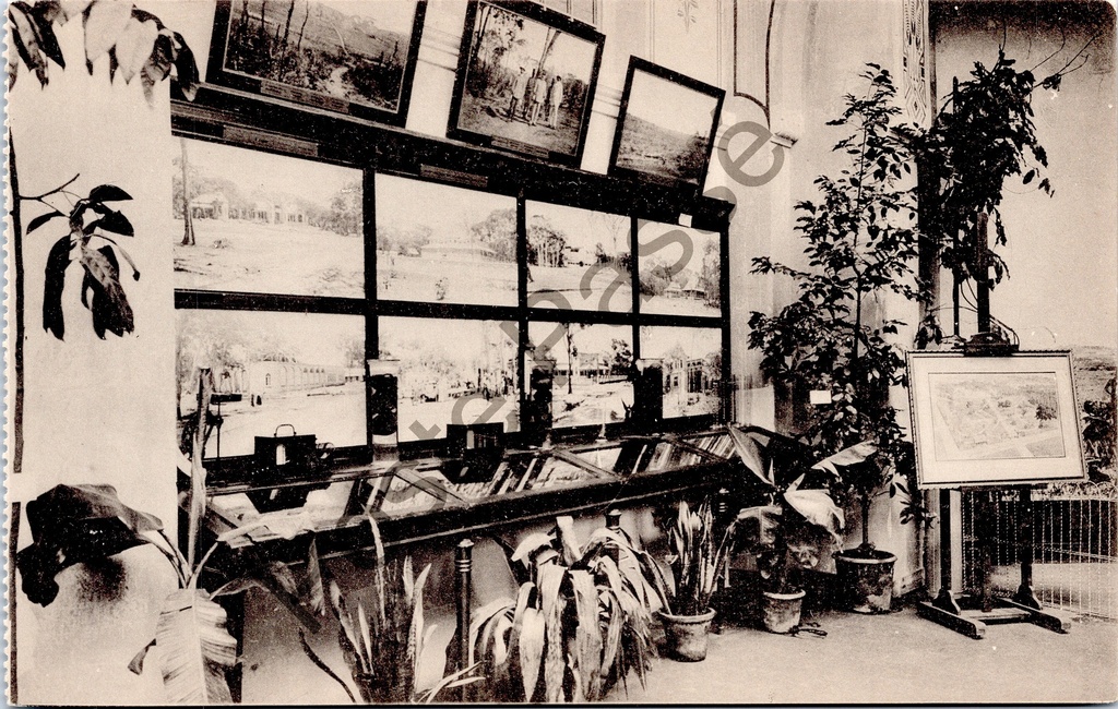 Gent - "Exposition Universelle de Gand 1913 - Congo belge. Propagande agricole coloniale." - Wereldtentoonstelling 1913, Belgisch Congo paviljoen met foto-expositie van Elisabethville (Katanga)