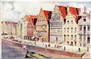 Gent - "De Graslei" - Zicht op de Graslei met historische gildehuizen langs de Leie