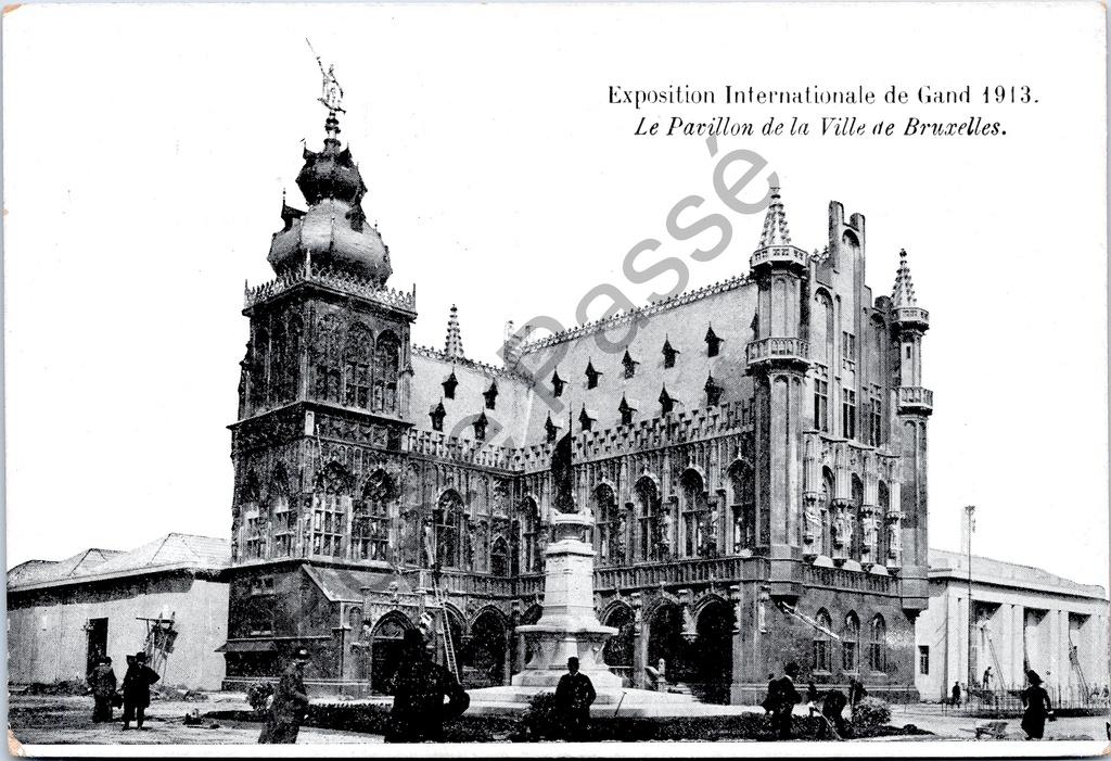 [Gent0478] Gent - "Exposition Internationale de Gand 1913. Le Pavillon de la Ville de Bruxelles." - Paviljoen van de Stad Brussel op de Internationale Tentoonstelling van Gent 1913