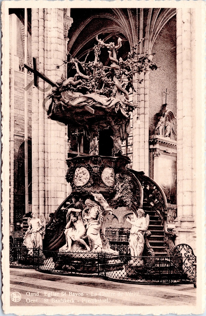 [Gent0504] Gent - "Gand - Eglise St. Bavon - La Chaire de Vérité" - Preekstoel van de Sint-Baafskathedraal