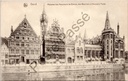 Gent - "Maisons des Mesureurs de Grains, des Bateliers et Nouvelle Poste" - Huizen van de Graanmeters, Schippers en Nieuw Postkantoor aan de Graslei