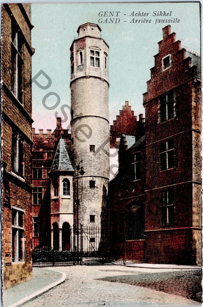 [Gent0538] Gent - "Achter Sikkel" - Achterzijde van het Sikkelhuis