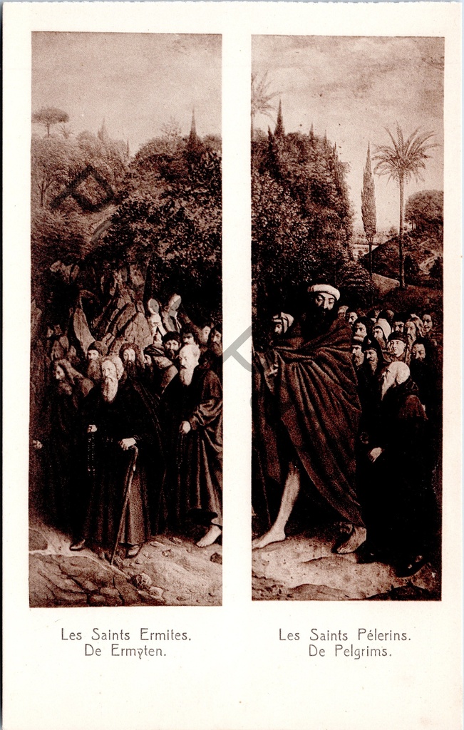 [Gent0542] Gent - "Les Saints Pélerins / Les Saints Ermites" - De Heilige Pelgrims en Heilige Kluizenaars, panelen uit het Lam Gods (Van Eyck)