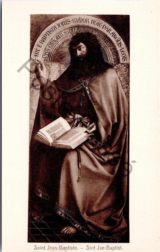 Gent - "Saint Jean-Baptiste. - Sint Jan-Baptist." - Het Lam Gods: Sint-Jan de Doper door Van Eyck, Sint-Baafskathedraal