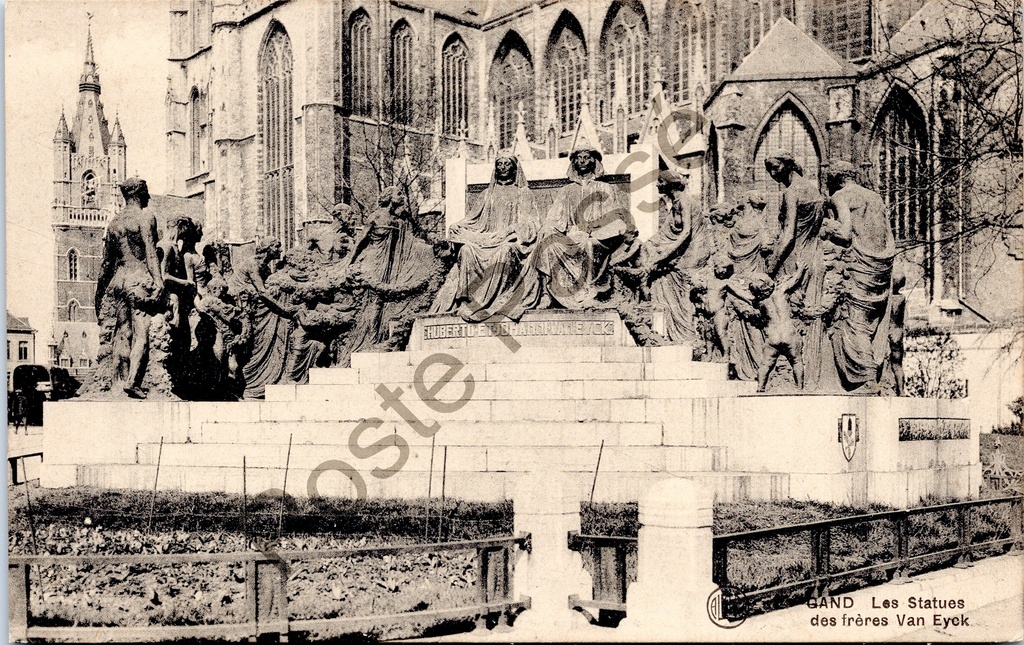 [Gent0562] Gent - "Les Statues des frères Van Eyck" - Monument van de gebroeders Van Eyck