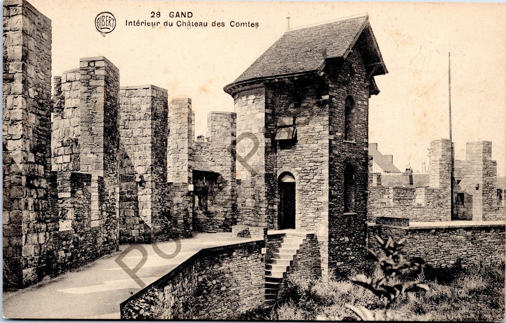 Gent - "Intérieur du Château des Comtes" - Binnenzicht van het Gravensteen