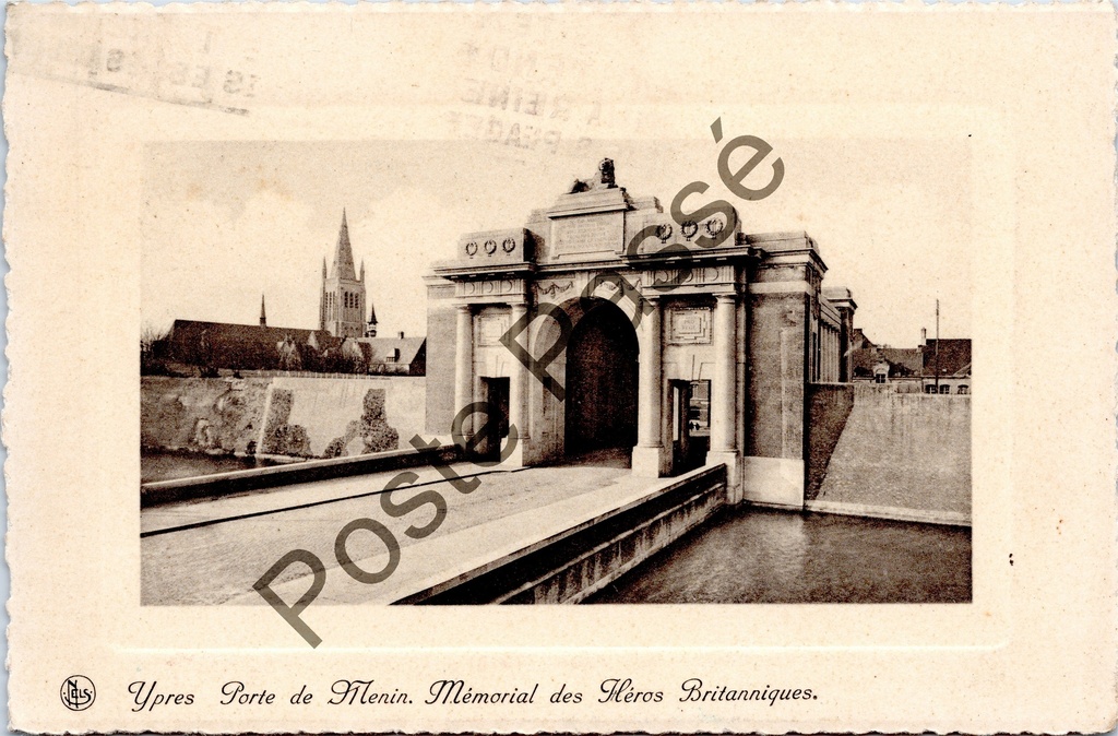 [Ieper0004] Ieper - "Ypres Porte de Menin. Mémorial des Héros Britanniques." - Menenpoort, gedenkteken voor Britse helden