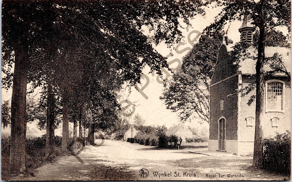 [Ledeberg0166] Winkel-Sint-Kruis - "Wynkel St. Kruis - Kapel Ter Warande" - Kapel Ter Warande langs boomrijke laan