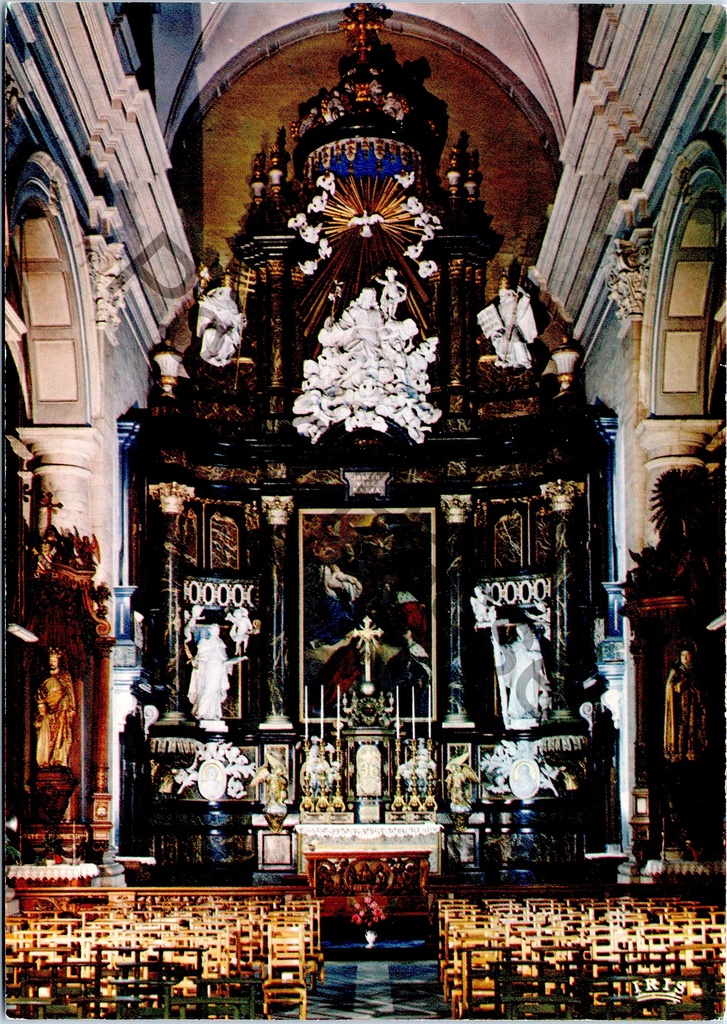 [sint amansdsbreg0174] Gent - "Kerk. Hoogkoor" - Karmelietenkerk, interieur hoogkoor