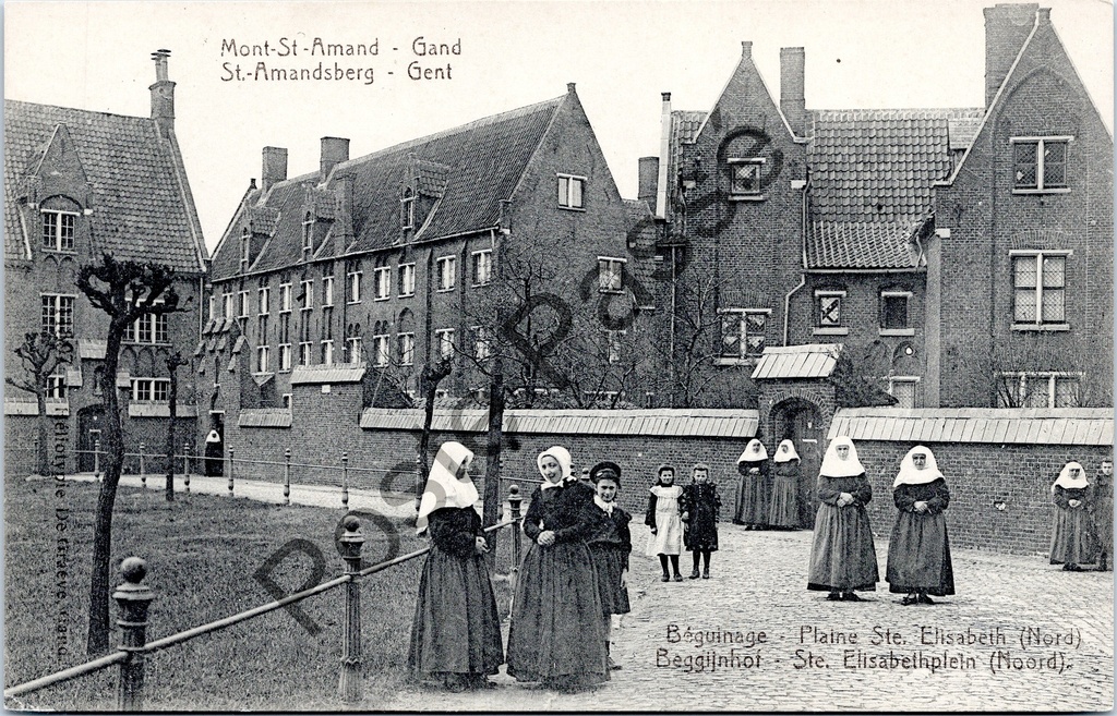 [sint amansdsbreg0186] Gent - "Beggijnhof - Ste. Elisabethplein (Noord)" - Beggijnhof Sint-Elisabethplein Noord te Sint-Amandsberg