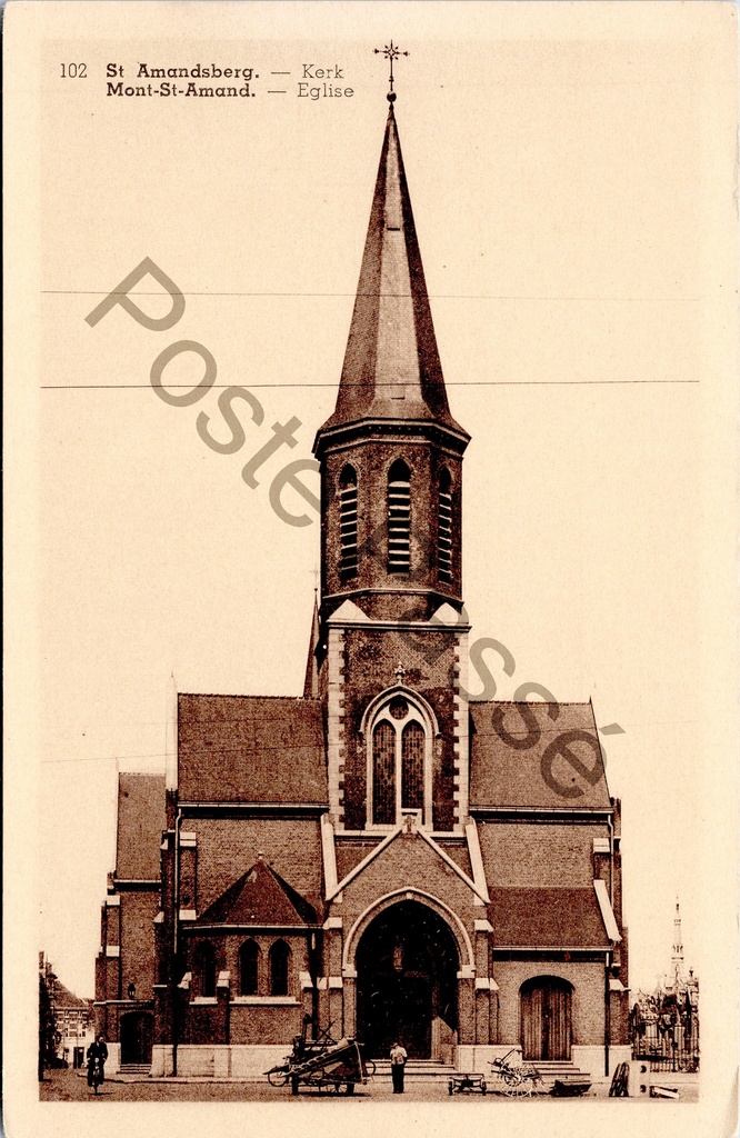 [sint amansdsbreg0210] Sint-Amandsberg - "St Amandsberg. — Kerk / Mont-St-Amand. — Eglise" - Kerk van Sint-Amandsberg