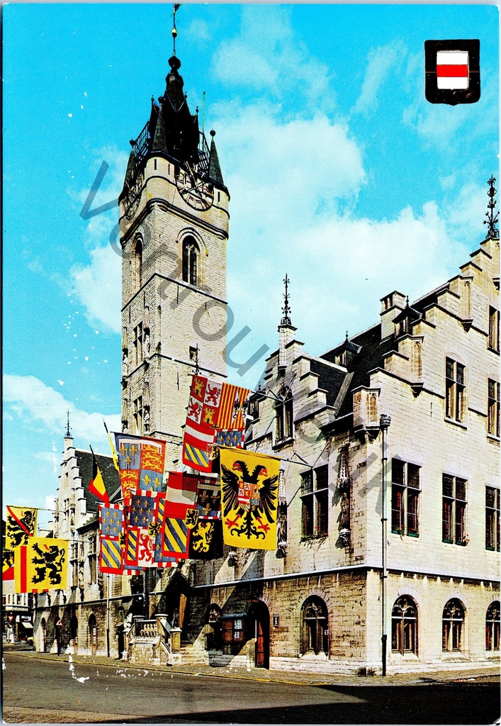 Dendermonde - "Stadhuis-Oude Lakenhalle met Belfort" - Stadhuis, Oude Lakenhalle en Belfort
