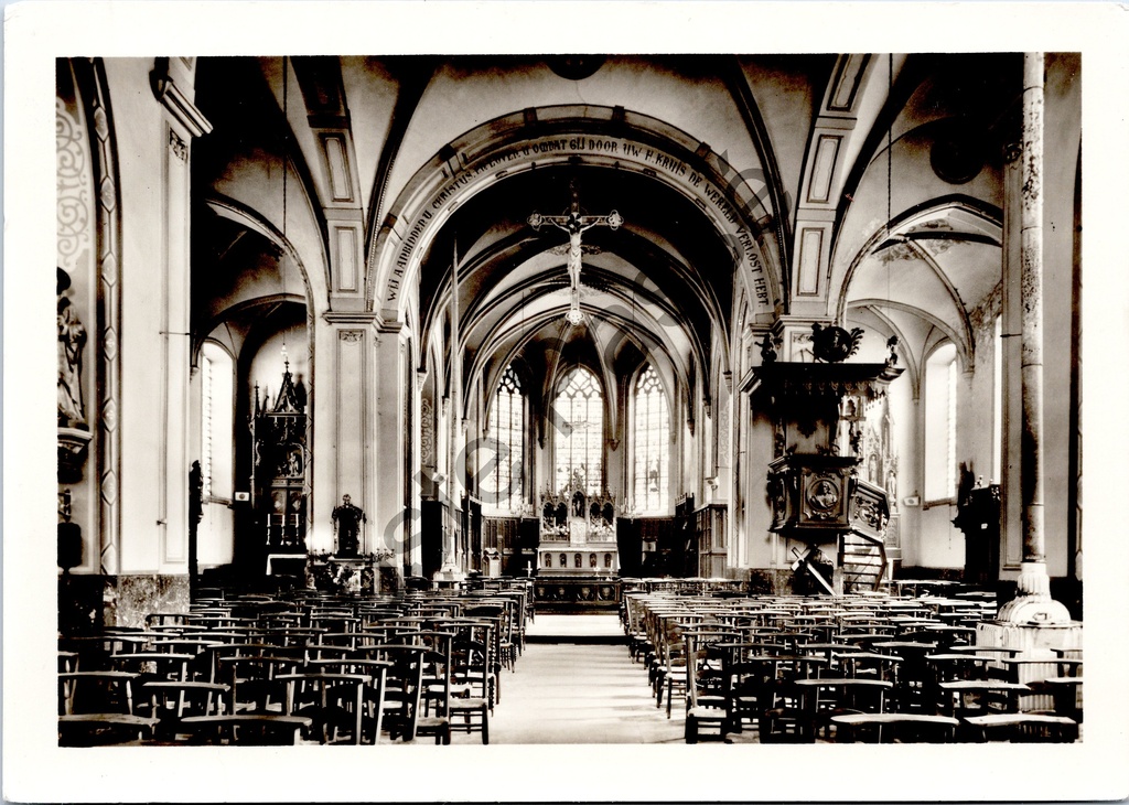 [Zottegem0272] Zottegem - "Binnenzicht der Kerk" - Interieur van de kerk